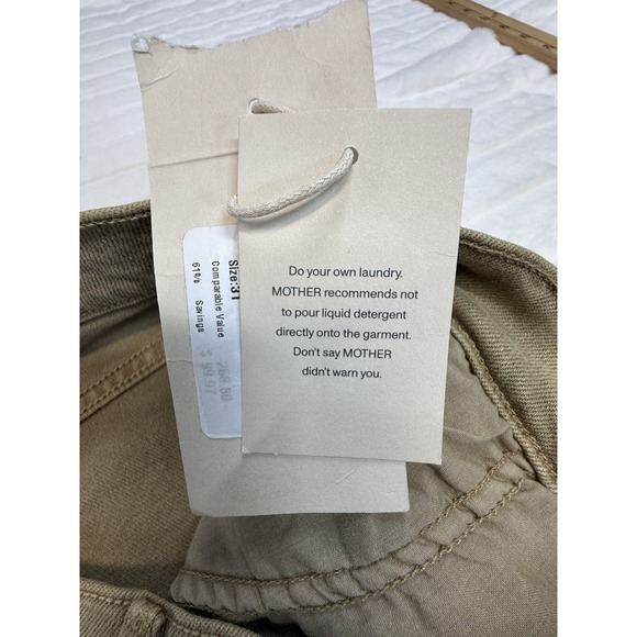 Mother The Stud Finder Sneak Pants Womens 31 Prairie Sand Wide Leg Carpenter USA - Picture 10 of 16